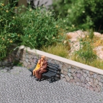 Busch 1126 - H0 - Steinmauer, 1000 mm